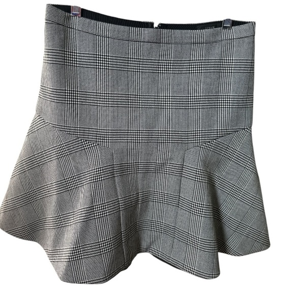 J Crew skirt fit & flare flounce Glen plaid plaza size 4 - Picture 3 of 4